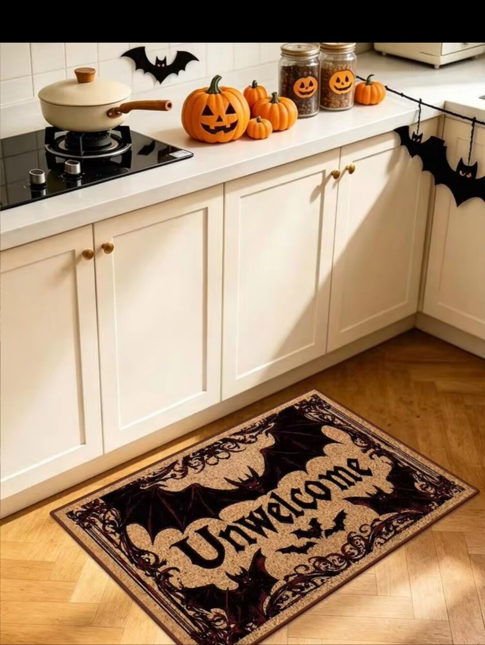 NWT Unwelcome Funny Bat Halloween Fall Welcome Doormat - Picture 8 of 10